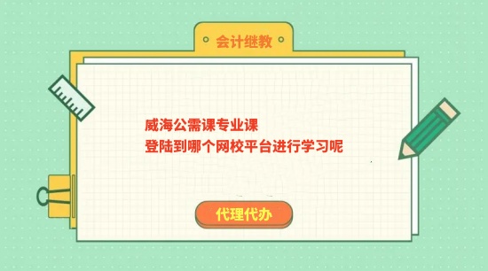 2024年威海市公需課專業課到哪個網校平臺進行學習呢?